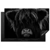 Schotse hooglander - Koe - Zwart - Wit - Dieren Inductie beschermer vinyl 3mm klein -3d