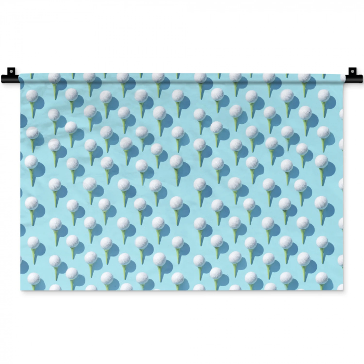 Golf - Ballen - Blauw Wandkleed katoen klein 269 -zz3d