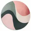 Abstract - Golven - Sierlijk - Roze Wandcirkel plexiglas klein -3d