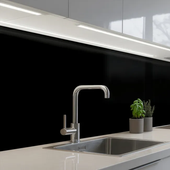 Crédence Cuisine - Noir - Couleur unie