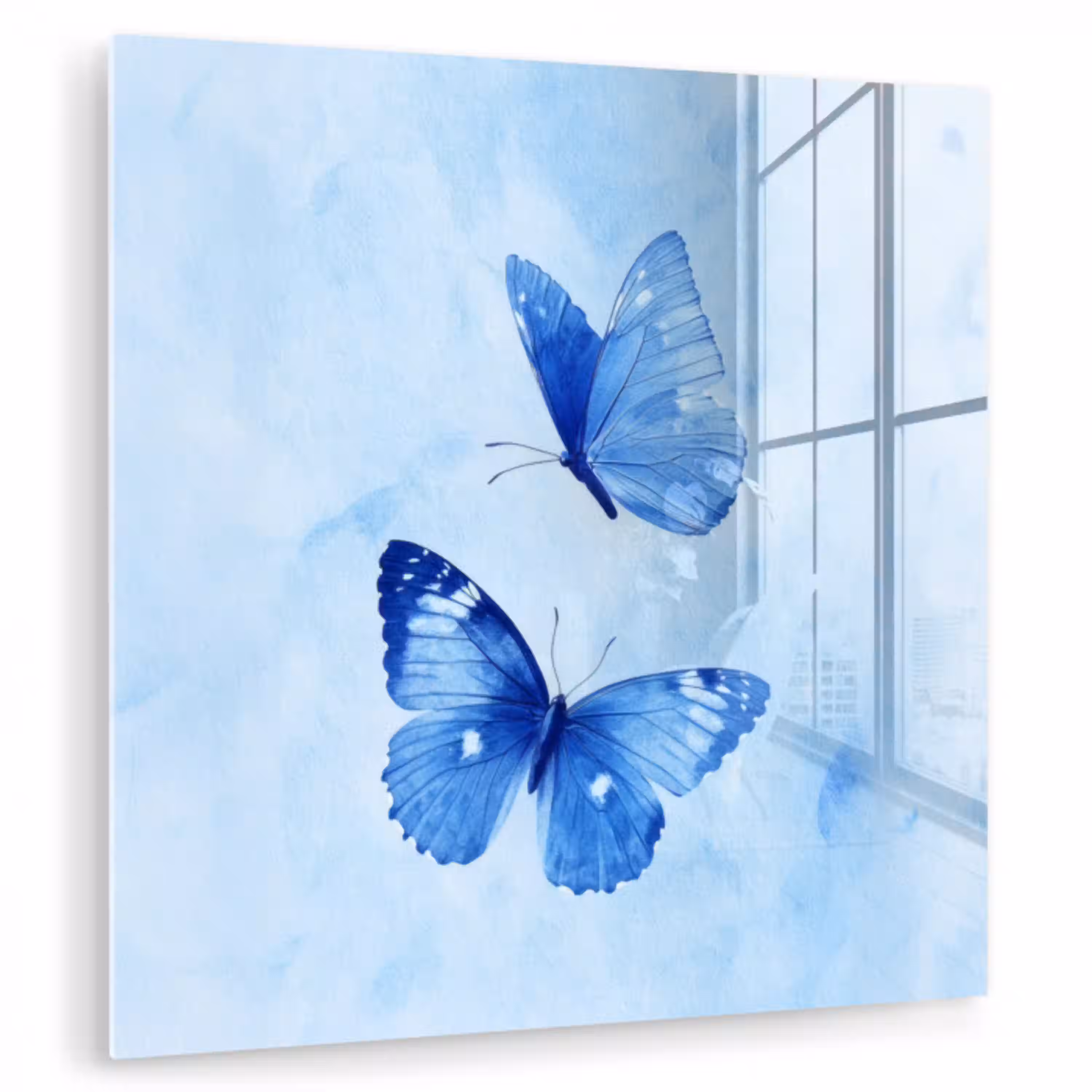 Vlinders - Sierlijk - Blauw plexiglas 5mm klein -zzzproduct_nieuw