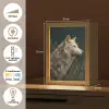 Wolf - Bloemen - Natuur Light Box met kabel (Tafellamp) klein -USP_NL