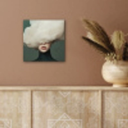 Hoed - Vrouw - Beige aluminium wit klein -sfeer4