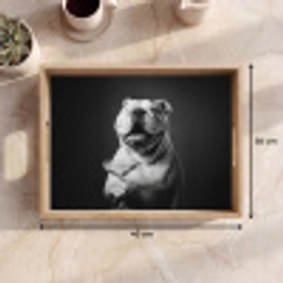 Buldog - Hond - Glas Dienblad Rechthoek middel -USP_Formaat