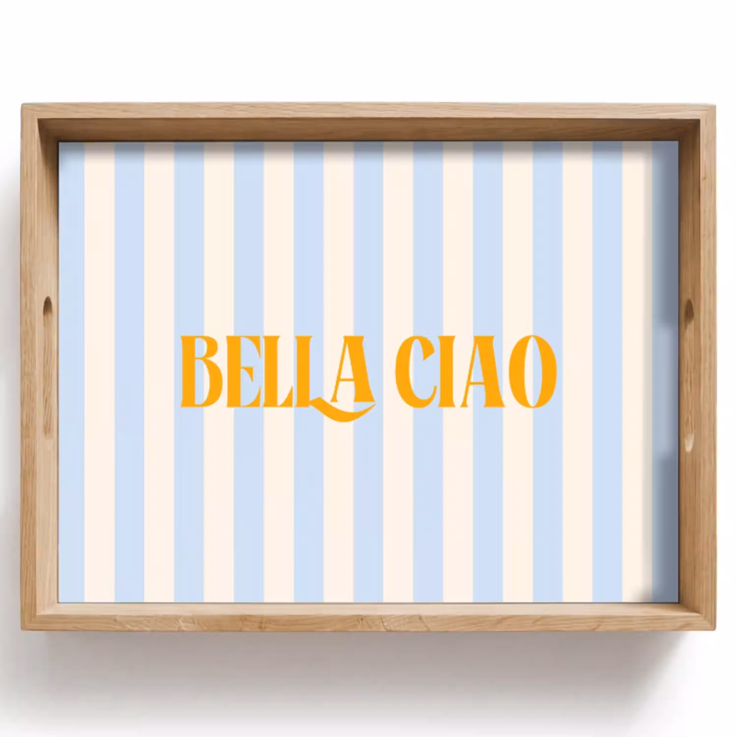 Oranje - Blauw - Strepen - Bella ciao Dienblad Rechthoek middel -z3d_shopping
