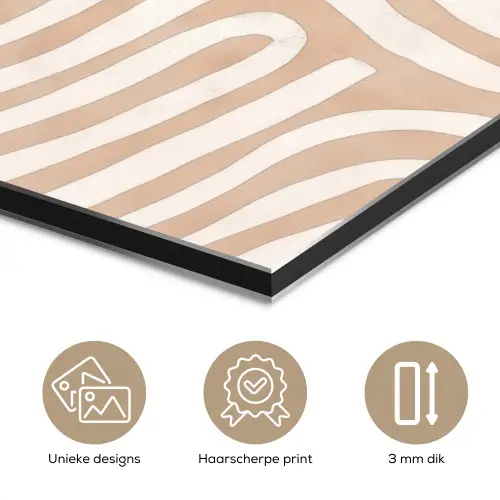 Beige - Aardspatroon aluminium wit klein -closeup_NL
