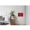 Boom - Paars - Cirkel - Vloeiend textielposter latten blank klein -woonkamer