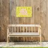 Zebraprint - Priority - Roze Tuinposter op houten frame 2 cm dik klein -sfeer4