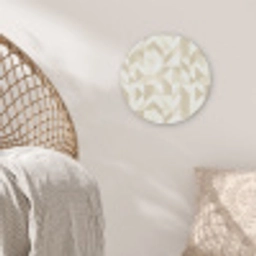 Modern - Abstract - Beige Akoestische PET Vilt - Rond klein 838 -sfeer4