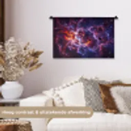 Space - Stars - Abstract - Colorful Wandkleed katoen klein -sfeer1