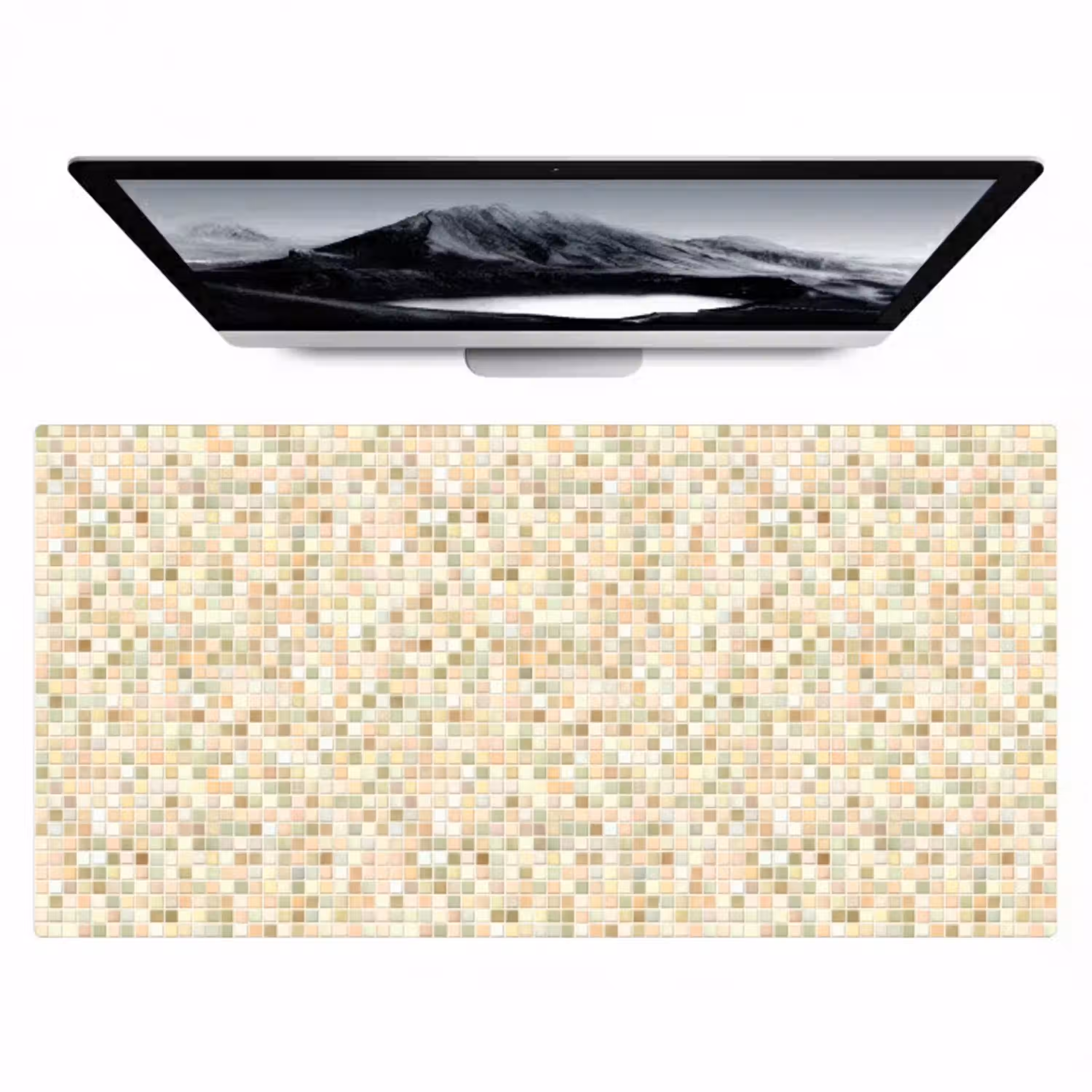 Mozaïek - Patroon - Beige Muismat XXL klein 681 -zzz3d
