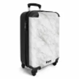 Klassiek - Marmer - Grijs NBS - Handbagage koffer - Volwassenen Unisex middel -productfoto_3d