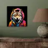 Graffiti - Wolf - Jas - Zwart aluminium wit klein -sfeer2