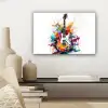 Gitaar - Graffiti - Muziek - Wit canvas 2cm klein -sfeer6