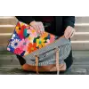 Bloemen - Kleurrijk - Stippen laptophoes neopreen klein -tas