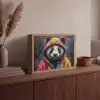 Graffiti - Panda - Jas - Kleurrijk - Street art Light Box met batterij (Wandlamp) middel -sfeer2