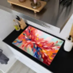 Bloemen - Abstract - Kunst - Modern Inductie beschemer met haakjes klein -sfeer1