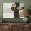 Vormen - Penseelstreken - Abstract - Goud PET vilt klein -sfeer2