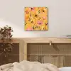 Bloemen - Geschilderd - Geel aluminium wit klein -sfeer3
