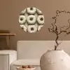 Donuts - Chocolade - Wit - Beige Wandcirkel behangsticker klein -sfeer1