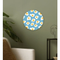 Eieren - Dooiers - Blauw Wandcirkel kunststof plaat 5mm dik klein 188 -sfeer3