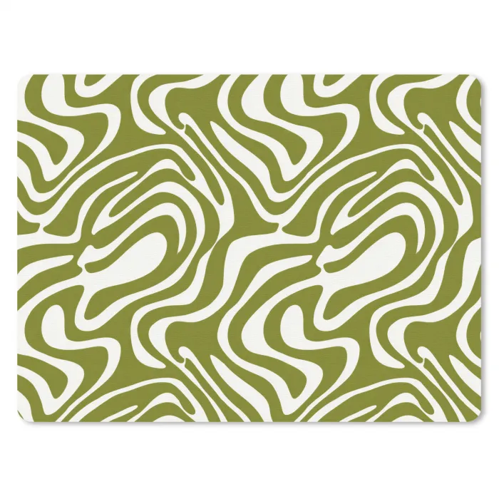 Lijnpatroon - Groen - Organisch muismat rubber klein 262 -3d