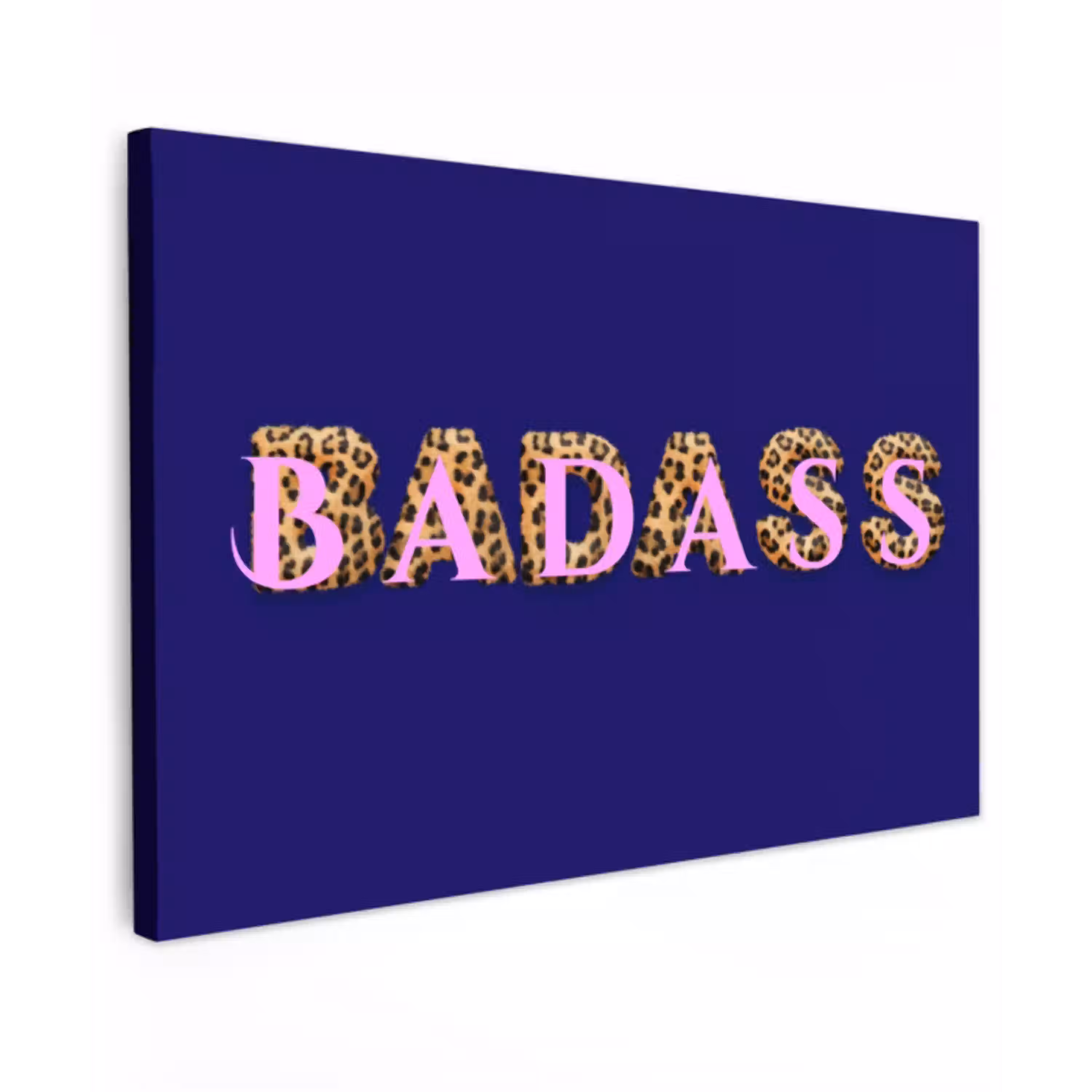 Badass - Panterpint - Schaduw - Roze canvas 2cm klein -z3d