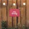 Modern - Hello - Oranje tuinposter los doek klein -sfeer1