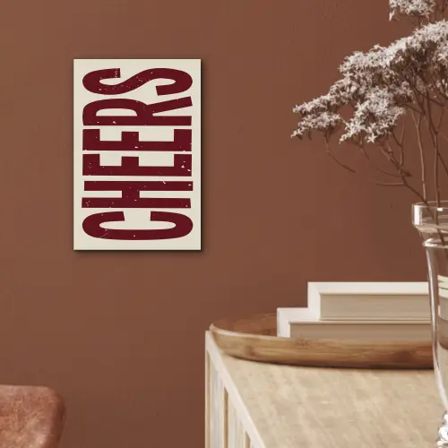 Red - Cheers - Decoratie - Beige aluminium wit klein -sfeer4