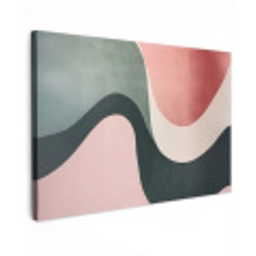 Abstract - Golven - Sierlijk - Roze Tuinposter op houten frame 2 cm dik klein -3d