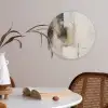 Kunst - Abstract - Grijs - Industrieel Akoestische PET Vilt - Rond klein -sfeer3