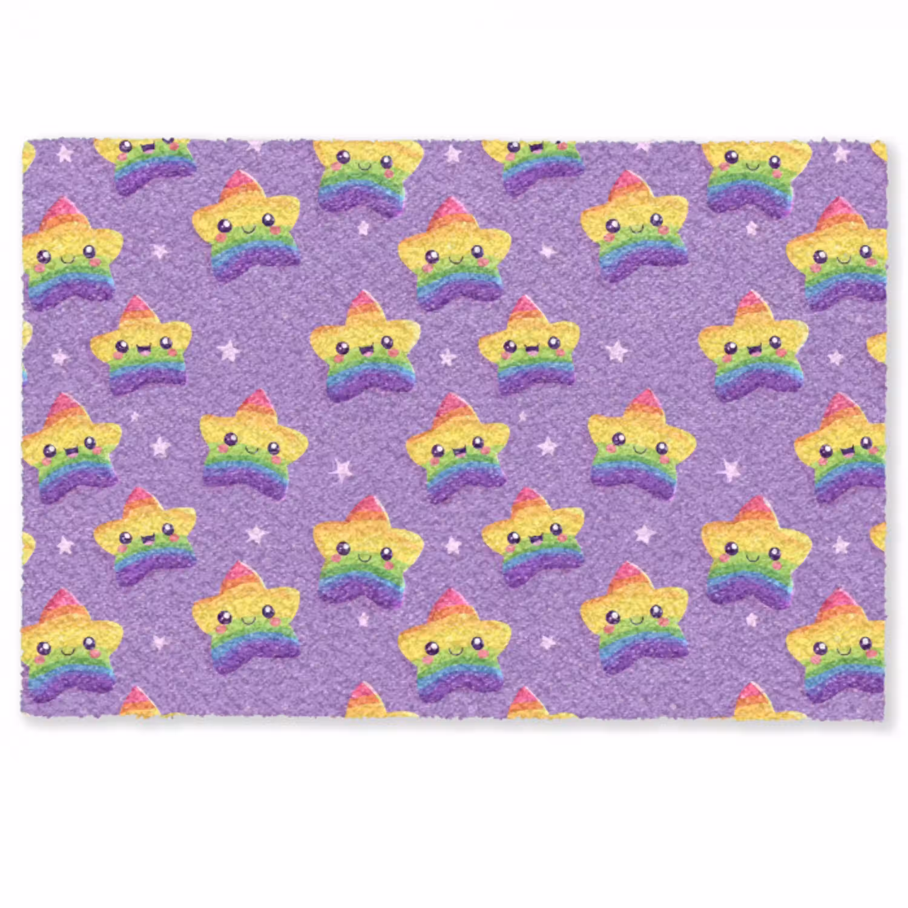 Sterren - Regenboog - Paars Deurmat klein 898 -zkaufland3d