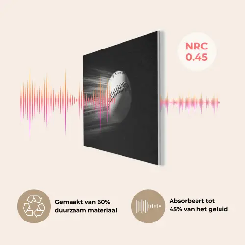 Honkbal - Wit - Vliegt PET vilt klein -USP_NL