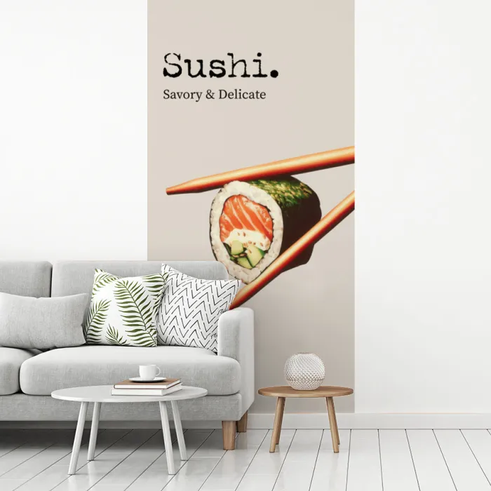 Sushi - Zalm - Rijst - Japans fotobehang vinyl groot -woonkamer
