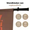 Yes girl you can - Oranje - Bruin Wandkleed katoen klein -sfeer2
