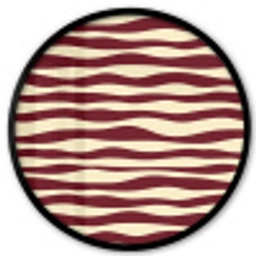 Golven - Rood - Patroon - Crème Fotolijst rond zonder passe partout klein 856 -3d