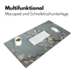 Botanisch - Stilleven - Blauw Muismat XXL klein -ysfeer4_duits
