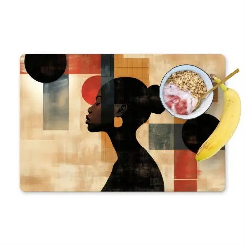 Zijaanzicht - Vrouw - Vormen Placemat vinyl groot -zzzproduct_Kitchenyeah-website