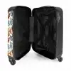 Koraal met zeesterren print NBS - Handbagage koffer - Volwassenen Unisex middel -binnenkant
