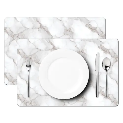 Wit - Marmer - Bruin Placemat vinyl groot 368 -zzsfeer2_Kitchenyeah-website