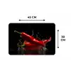 Peper - Rood - Zwart - Water - Groente Placemat vinyl groot -specs