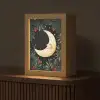 Maan - Bloemen - Nachthemel Light Box met kabel (Tafellamp) klein -z3d_website