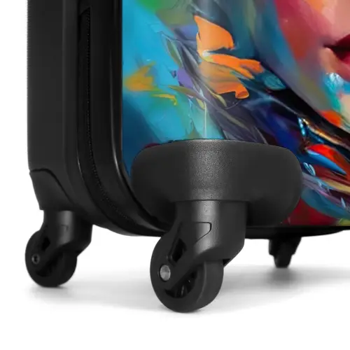 Gezicht - Vrouw - Olieverf - Kleurrijk - Kunst NBS - Handbagage koffer - Kinderen Unisex middel -wiel