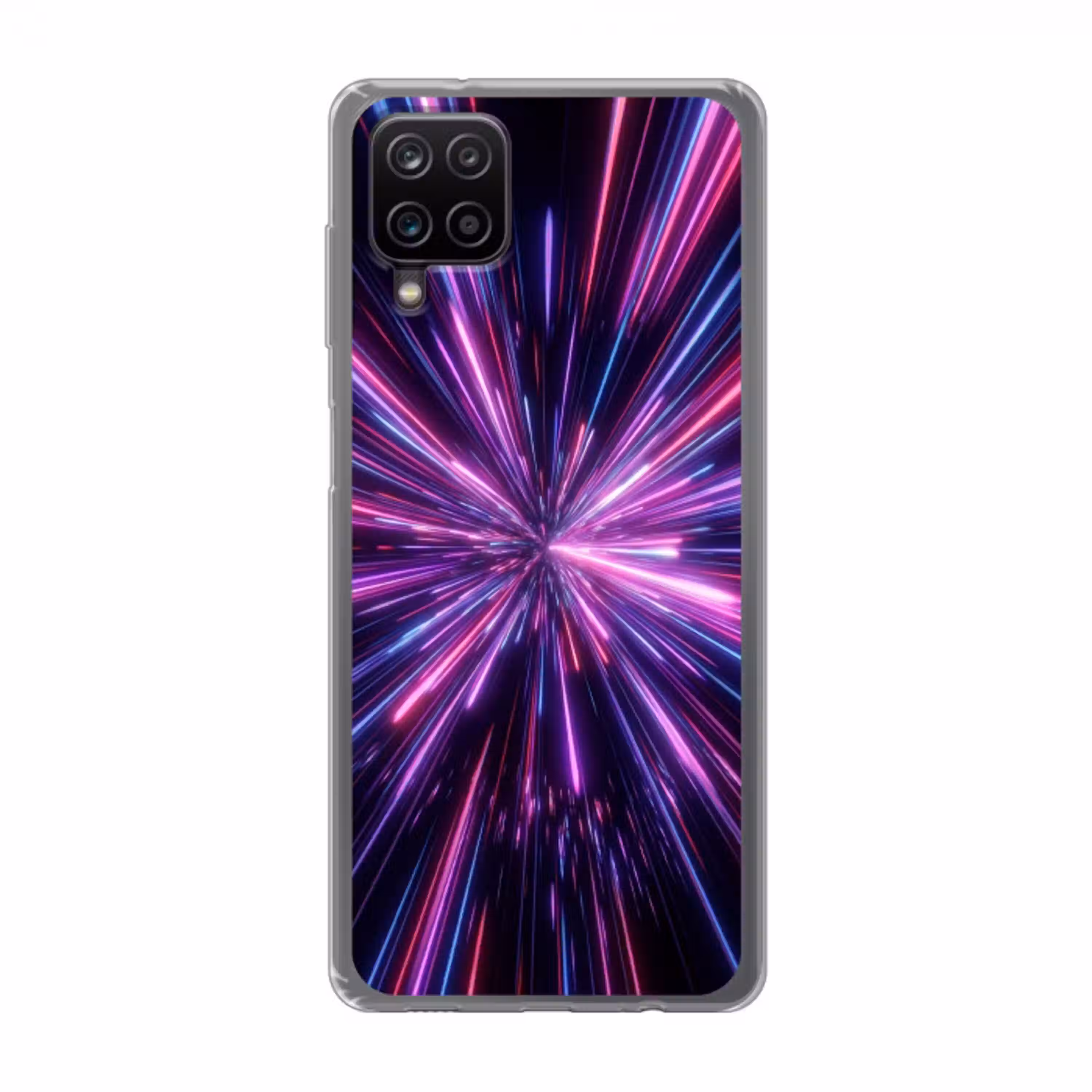Lichtsnelheid - Ruimte - Roze - Paars Telefoonhoesje Samsung Galaxy A12 klein -3d