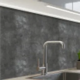 Donkergrijs - Ruw - Beton keuken achterwand 2 middel 865 -zzzz3d_schuin