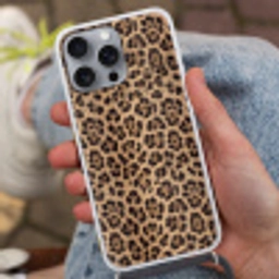 Luipaard - Vacht - Klassiek - Bruin Hoesje iPhone 16 Pro Max met koord klein -sfeer3
