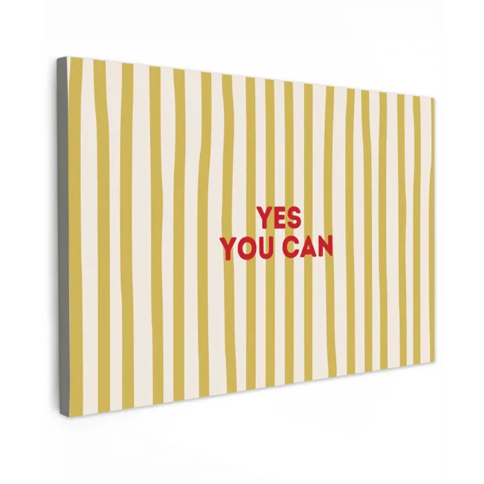 Strepen - Abstract - Yes you can - Rood canvas 2cm klein -z3d