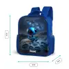 Blauw buitenaards wezentje onder sterrenhemel Kinderrugzak - Blauw middel -productfoto_formaten
