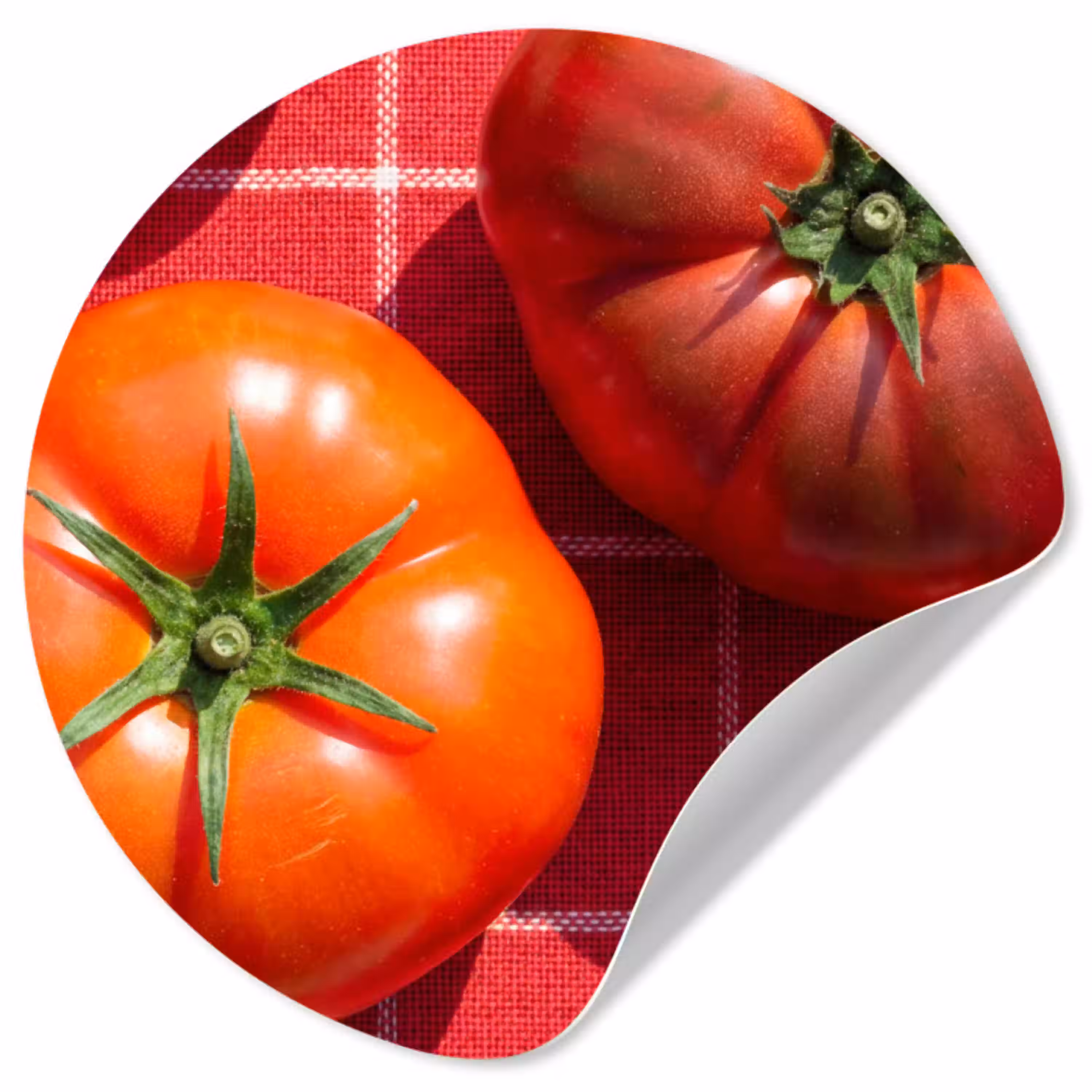 Tomaat - Rood - Eten Wandcirkel behangsticker klein -3d