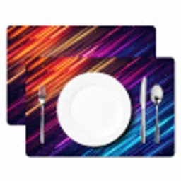 Snelheid - Kosmos - Kleurrijk Placemat vinyl groot -zzsfeer2_Kitchenyeah-website